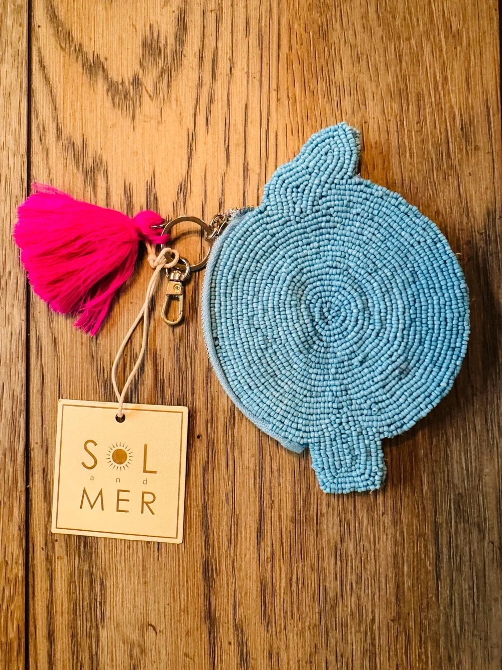Sol And Mer Beaded Fruit Float Pouch Bag Charm Keychain